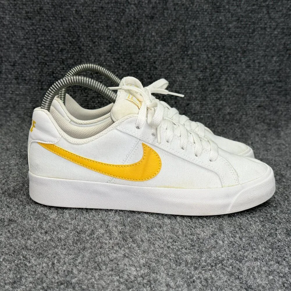 Nike Court Royale AC Canvas Shoes Women's 6 White Topaz Gold Athletic Sneakes